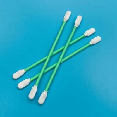 Tüy Bırakmayan Kürek Başlı ESD Temiz Oda Çubuğu Optik Temizleme Polyester Çubuk Çift Başlı