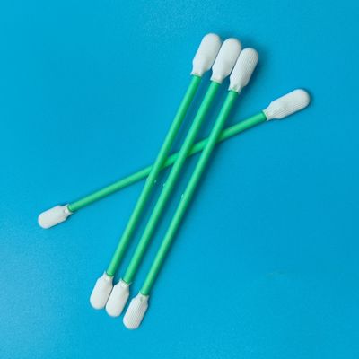 Tüy Bırakmayan Kürek Başlı ESD Temiz Oda Çubuğu Optik Temizleme Polyester Çubuk Çift Başlı