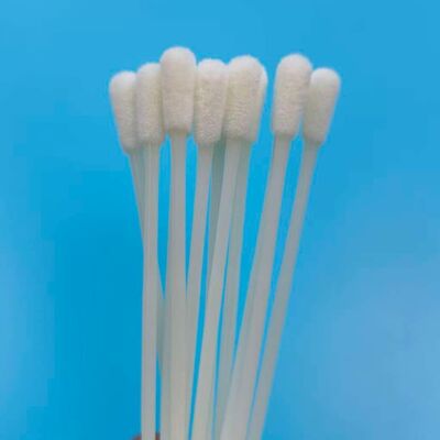 146mm Tek kullanımlık ABS Stick Flocked Nylon Yüzey Örnekleme Swab Gripe Test Swab Oral Örnek Toplama Swab Steril