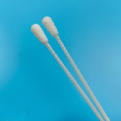146mm Tek kullanımlık ABS Stick Flocked Nylon Yüzey Örnekleme Swab Gripe Test Swab Oral Örnek Toplama Swab Steril