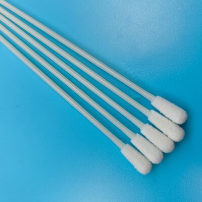 146mm Tek kullanımlık ABS Stick Flocked Nylon Yüzey Örnekleme Swab Gripe Test Swab Oral Örnek Toplama Swab Steril