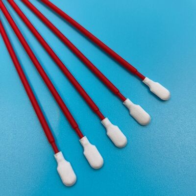 761 Lint Free Red Handle Mikrofiber Swab Araba Temizleme Detaylı Swab Temiz Oda Yarım iletken Temizleme için Polyester Swab