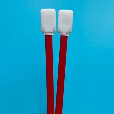 714 Lint Free Red Handle Araba Temizliği Detaylı Swab Mikrofiber Swab Temiz Oda Polyester Swab Yüzey Temizliği için