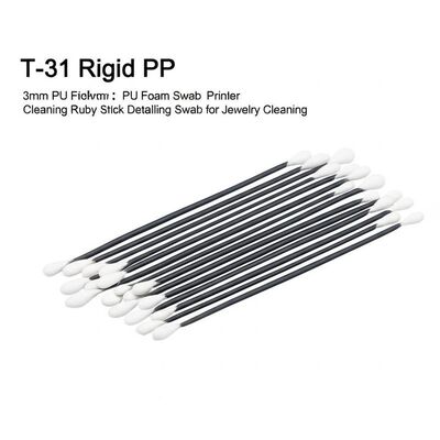 T-31 Sıkı PP Stik 3mm PU köpüklü Swab Yazıcı Temizlik Ruby Stik Mücevher Temizliği için Detaylı Swab