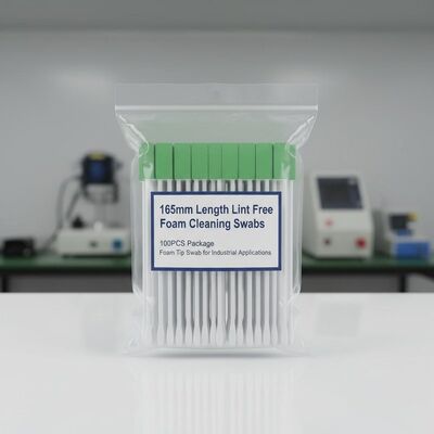 165mm Uzunluk Lint Free Foam Cleaning Swabs 100PCS Paket Endüstriyel Uygulamalar İçin Köpük Ucu Swabs