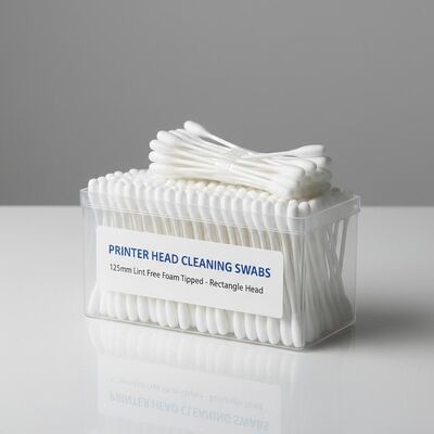 125mm Lint Free Foam Tiped Swabs For Printer Head Cleaning Düzgen Baş Temizlik Stikleri