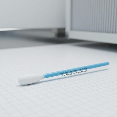 Elektronik Temizlik için Mikro Hünerli Ucuyla Tozsuz Temiz Oda Köpük Swab 76mm Uzunluk