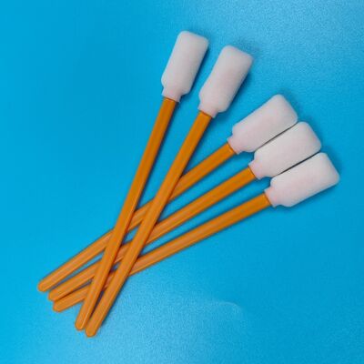 712A Lint Free Orange Stick Sponge Detailing Swab Cleanroom Swab Rectangular Foam Swab for Printer Cleaning