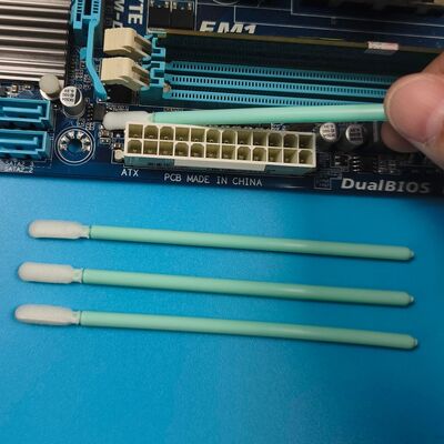 TX709 Yeşil PP Sopa Hassas Temizleme Süngeri Çubukla Temiz Oda Köpük Ucu Detaylandırma Çubuğu Elektronik Temizleme Çubuğu