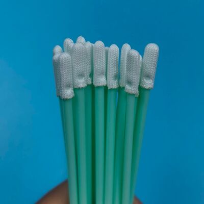 TX758 Tüy Bırakmayan Küçük Düz Temiz Oda Çubuğu Yarı İletken Temizleme ESD Polyester Çubukla Hassas Temizleme Çubuğu