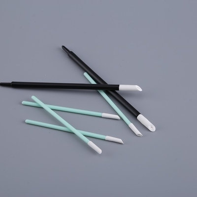 Tek kullanımlık Tozsuz ESD Güvenli Swablar Pu Başkanı 5 * 18 Mm Tıbbi Cihaz Için
