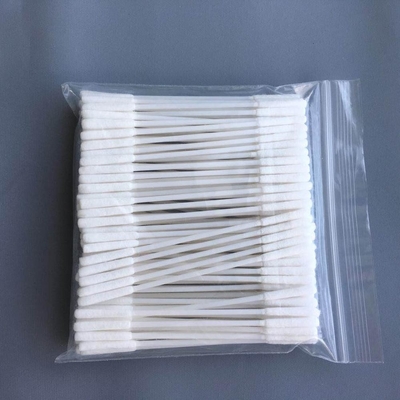 Çok Amaçlı Pamuklu Temizleme Çubuğu Çift Düz Kafa Polyester Çubuk Malzemesi