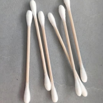 Tek kullanımlık Ahşap 100pcs Bambu Pamuklu Çubuk