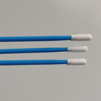 TX743 Mavi Sap Termal Olarak Yapıştırılmış Polyester Elyaf Temizleme Çubuğu Tek Kullanımlık