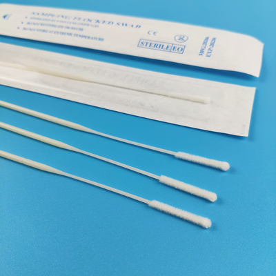 15cm Naylon Floklu Nazal Numune Cdc Nazofaringeal Swab ABS Çubuk Steril