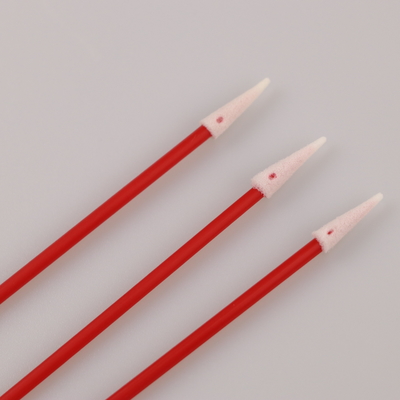 Kulaklık Temizleme için 100pcs Endüstriyel Kullanım Kırmızı PP Çubuk Mini Sivri Köpük Çubuk