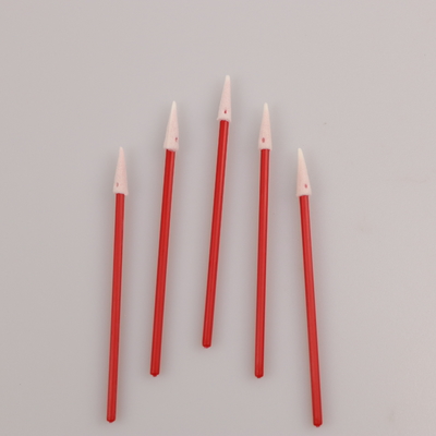 Kulaklık Temizleme için 100pcs Endüstriyel Kullanım Kırmızı PP Çubuk Mini Sivri Köpük Çubuk