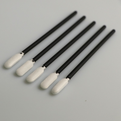 Siyah Saplı Yuvarlak Kafa Temiz Oda Köpük Swab 93mm Tüy Bırakmayan