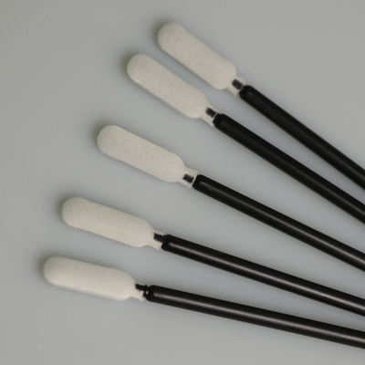 Siyah Saplı Yuvarlak Kafa Temiz Oda Köpük Swab 93mm Tüy Bırakmayan
