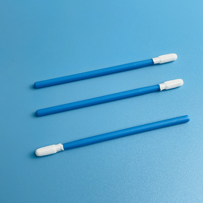 Temiz oda için 3.8mm Mini Yuvarlak Kafa Yuvaları Polyester Temizleme Swabları