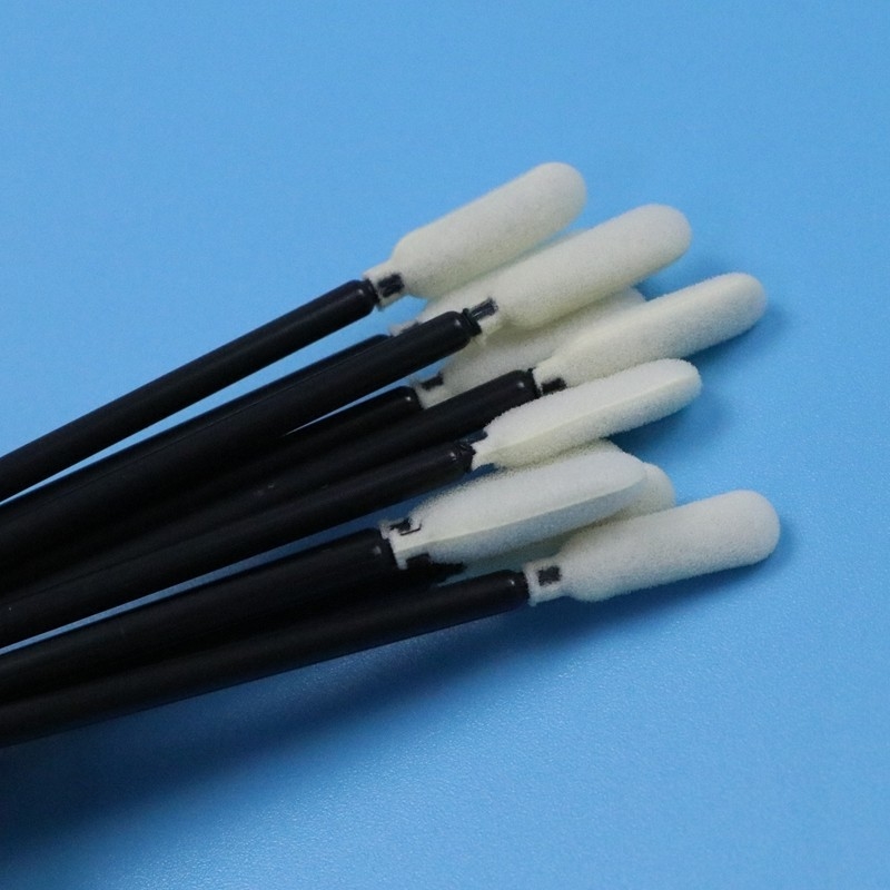 746 Lint Free Open Cell Sponge Stick Araba Temizleme Köpük Swab Black Handle ile