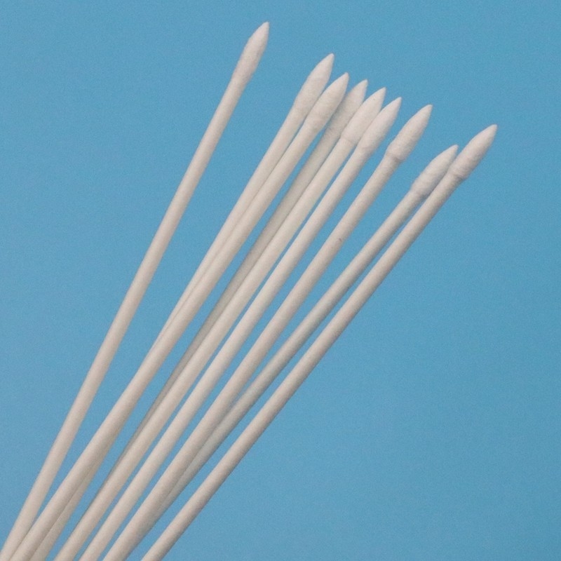 BB-013 Biyolojik olarak ayrıştırılabilir kağıt çubuğu Mini Tırnaklı Temiz Oda Q İpuçları Endüstriyel Temizlik Pamuk Bud Swab Huby Stick