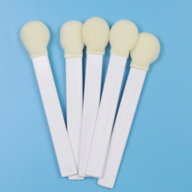 145mm Beyaz PP Stik 30mm Büyük Yuvarlak Baş Sünger Stik Tıbbi Köpük Swab Uygulayıcı