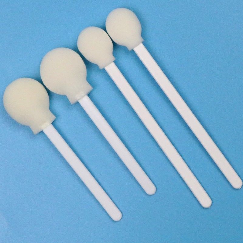 106mm Tek kullanımlık Beyaz PP Stick Lollipop Sponge Stick Medical Round Foam Swab Applicator for Skin Antiseptik