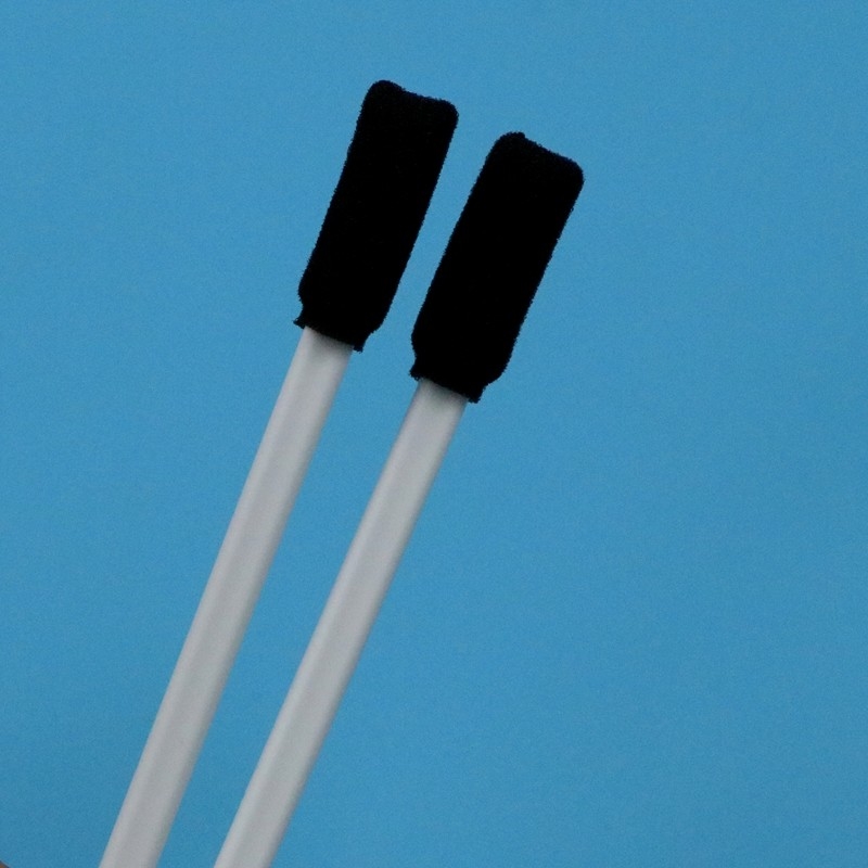 TX712 Lint Free Black Square Sponge Stick White Handle Printer Temizleme için Dikdörtgen Temiz Oda Köpük Swab