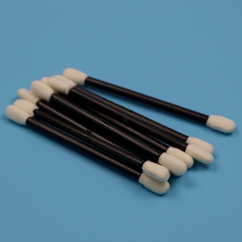 Lint Free Double Ended Compressed Small Cleanroom Swab Araba Temizlik Kara Tali ile köpüklü Swab