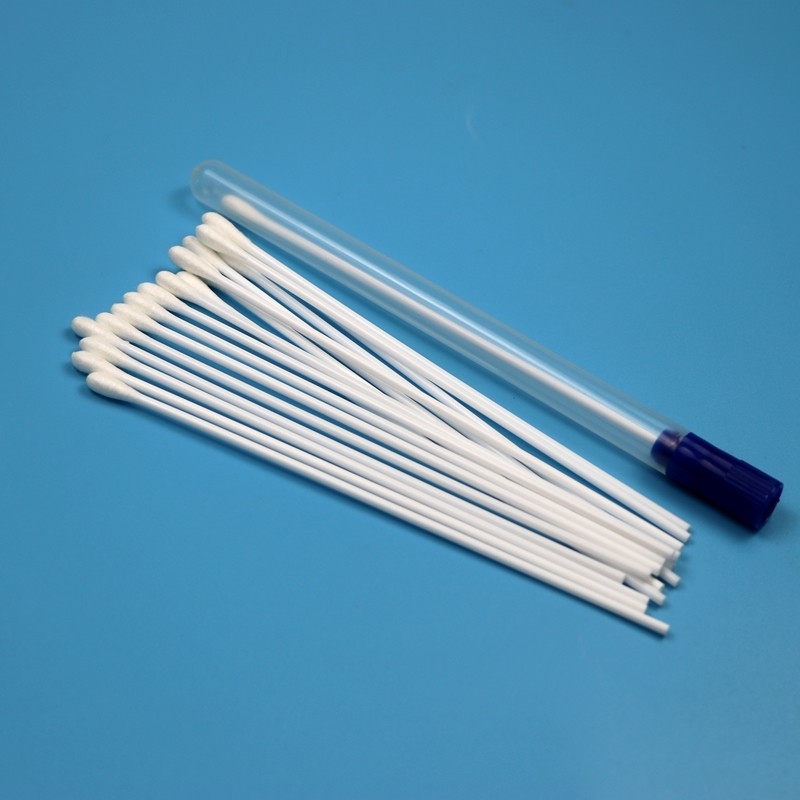 15cm Tek kullanımlık PS Stick Rayon Oral Swab Steril Örnek Toplama Swab VTM Kit