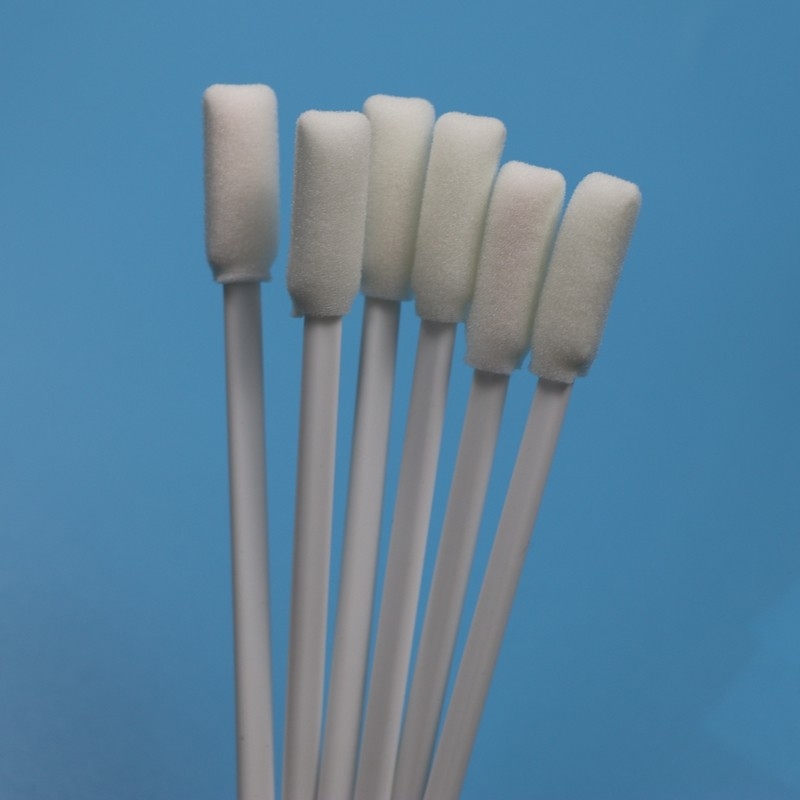 TX712 Lint Free White PP Stick 10mm Dikdörtgen Temiz Oda Swab Yazıcısı Temizlik ESD Köpük Swab