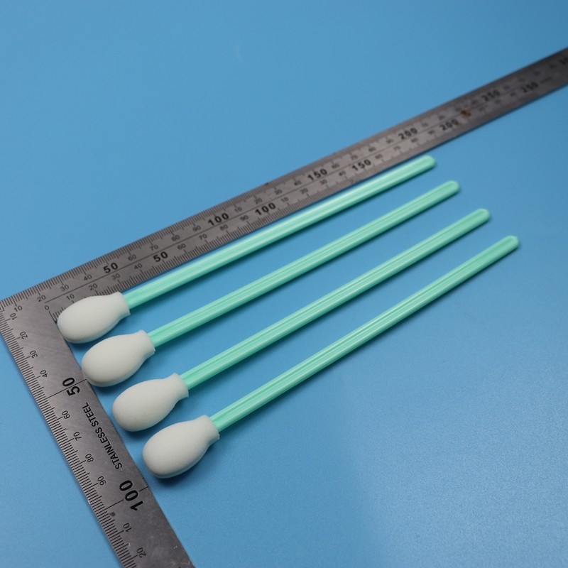 180mm Lint Free Extra Long Handle Round Sponge Cleanroom Swab Printer Temizlik Dairesel Köpük Swab