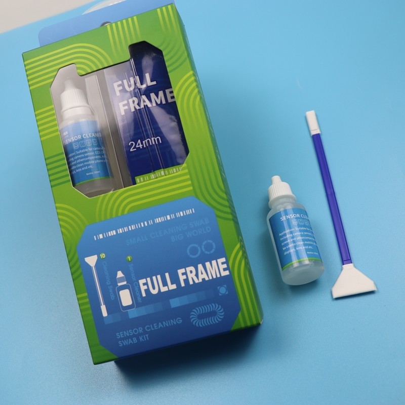 2 in 1 Mikrofiber APS-C Sensör Temizlik Swab CMOS Kamera Temizlik Kiti Sıvı ile