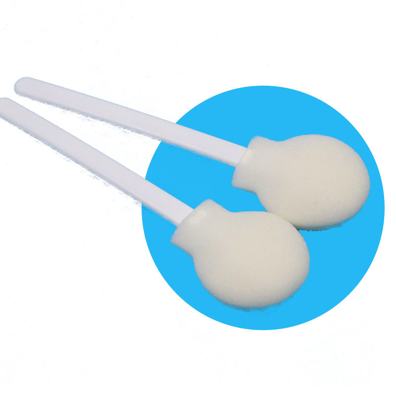 108 mm Tek kullanımlık Beyaz PP Stik 30 mm Büyük Yuvarlak Baş Sünger Stik Tıbbi Dairesel Köpük Swab Uygulayıcı