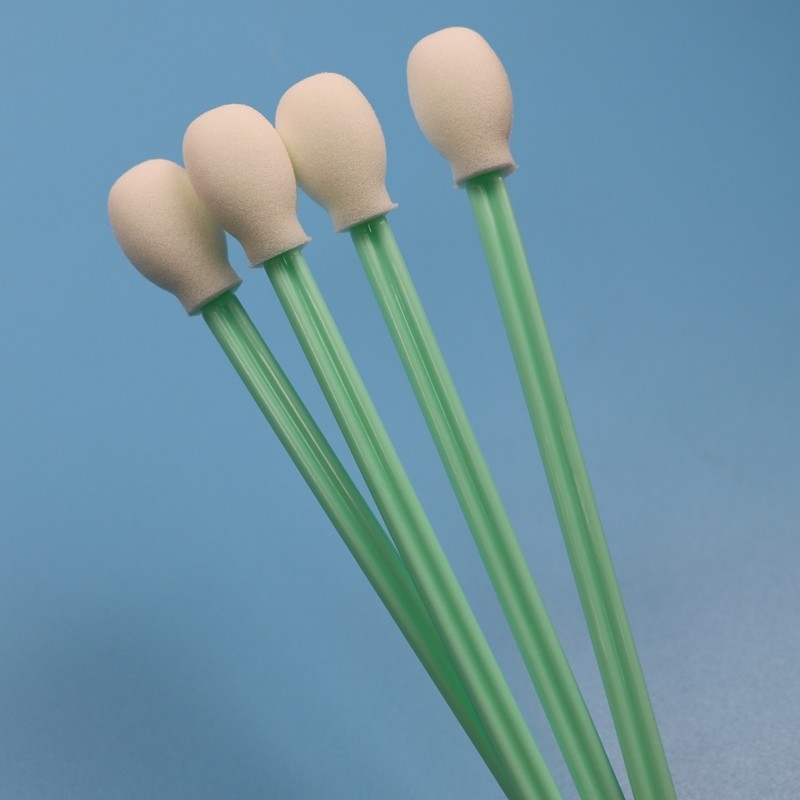Lint Free 180mm Extra Long Handle Dairesel Sünger Detaylı Swab Yazıcı Temizlik Köpük Swab