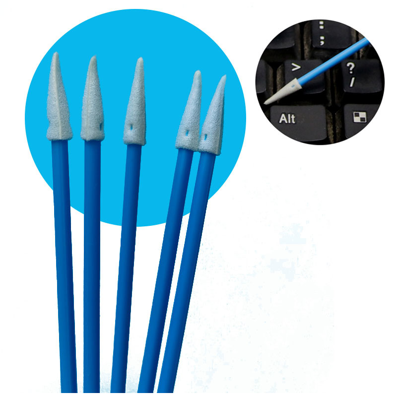 TX750 Ultra Low Lint Mini Pointed Cleanroom Sponge Detaylı Swab Precision Temizlik için ESD Köpük Swab