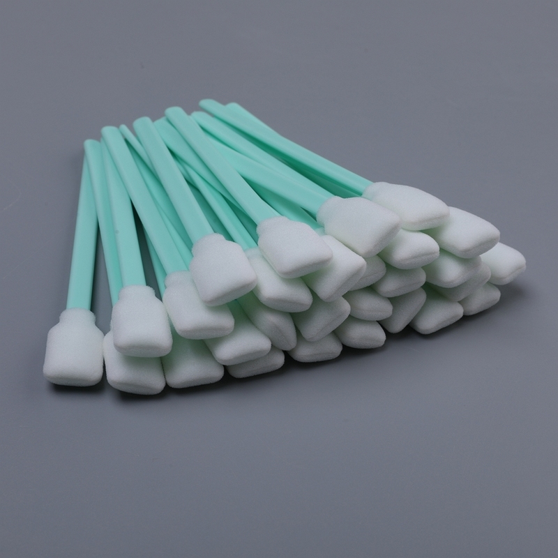 TX707 Stili Yazıcı Başı Temizlik Swab Lint Free Yüksek yoğunluklu köpük ucu PP Yakalama Temiz oda Sünger Swab 128mm 50pcs Paket