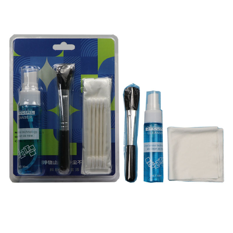 4'te 1 Taşınabilir Mikrofiber Temizlik Kelepçeleri Ekran Temizleyicisi Laptop Lens Temizlik Kitsesi Çözümle