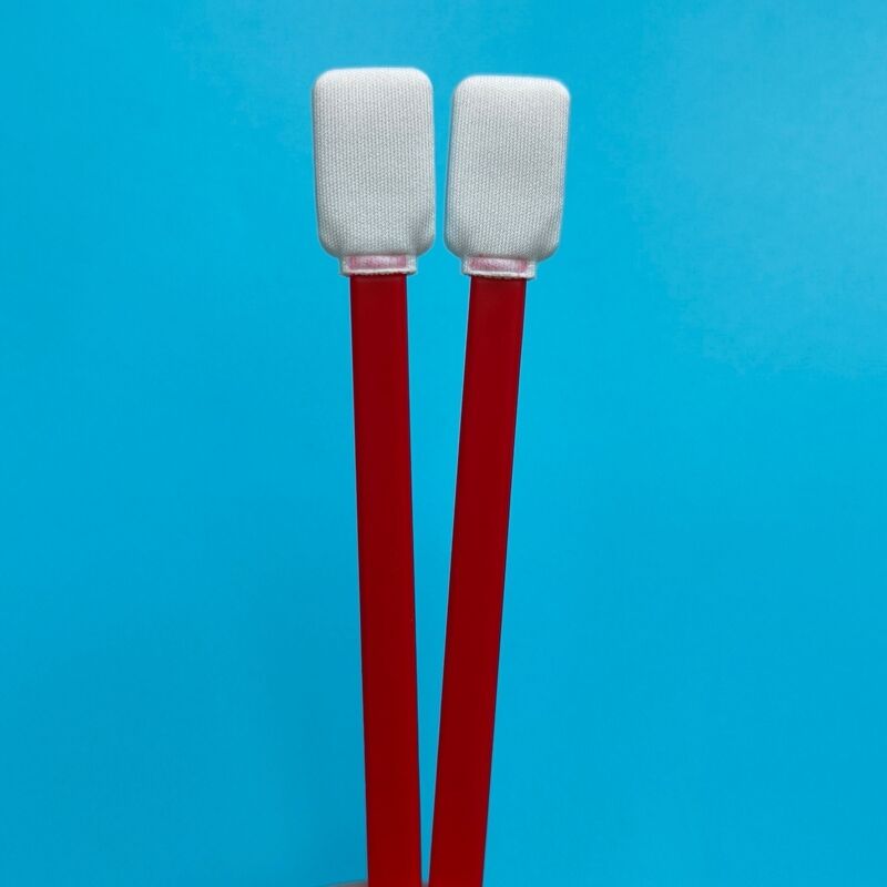 714 Lint Free Red Handle Araba Temizliği Detaylı Swab Mikrofiber Swab Temiz Oda Polyester Swab Yüzey Temizliği için