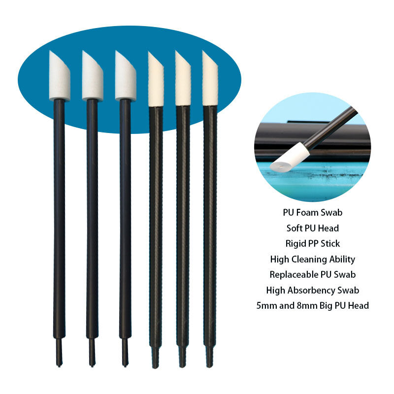 T-21 Sert PP Çubuk Değiştirilebilir 8mm PU Kafa Yazıcı Temizleme Çubuğu PU Köpük Çubukla Yakut Çubuk Detaylandırma Çubuğu