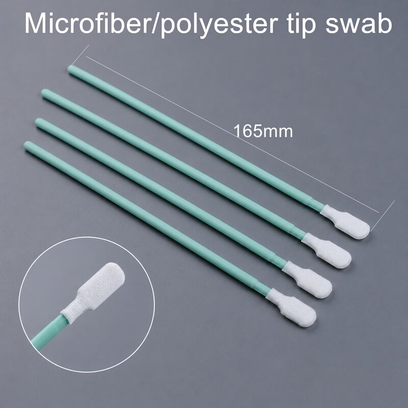 TX761 Temiz oda Polyester Swab, PCB ve Optik Lens Temizliği için Lint-Free Tip ve Dayanıklı PP Yakalama ile 6.6 Inch 100pcs