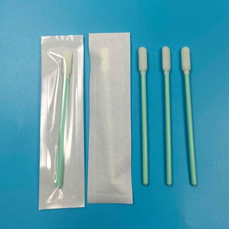 Bireysel sarılmış poliüretan köpük ucu tampon steril oral tampon numune toplama tampon PP çubuğu ile