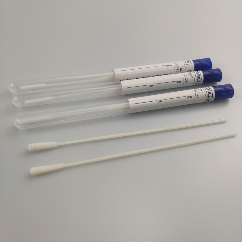Steril Burun/Ağız NP Swab Kits  PP Taşıma Tüpü ile Bireysel Doldurulmuş Pamuk Swablar