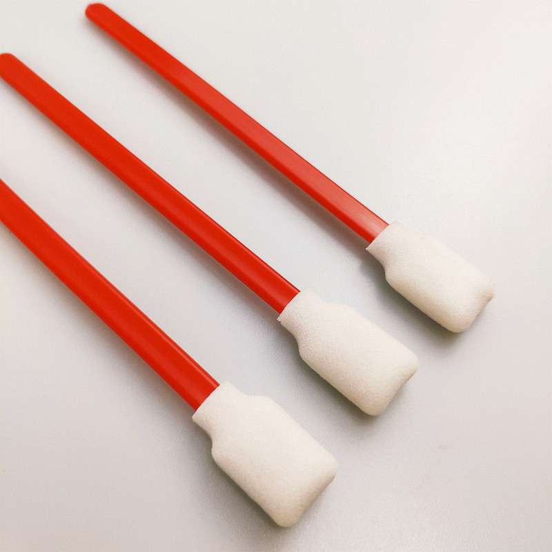 TX707 Tip Köpük Swab Toplam Uzunluğu 128mm Kırmızı Sıkı Temizlik Sübü Sünger Sübü
